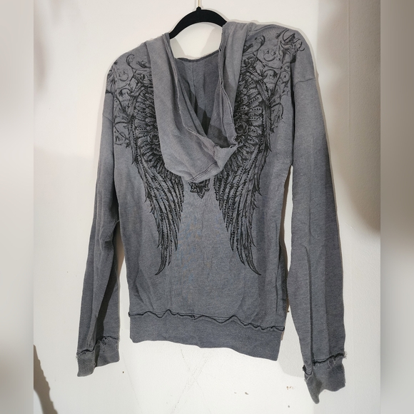 Affliction Aviana Hooded Sweatshirt Medium - Picture 5 of 6